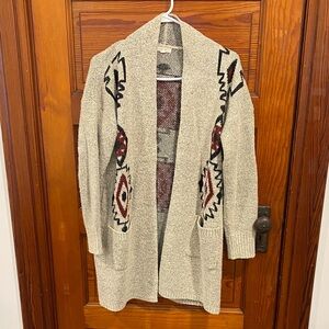 Debut Beige and Black Patterned Women's Cardigan